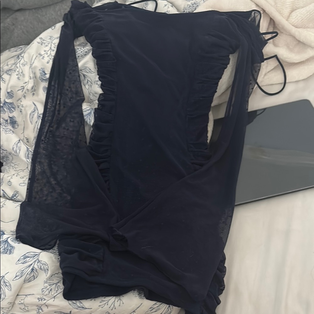 Elegant Black Ruched Dress